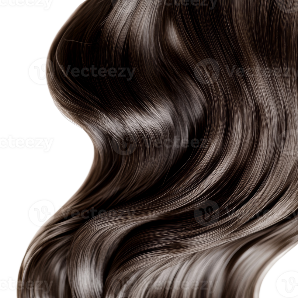 Lustrous strands display radiant vitality on an isolated transparent canvas backdrop png