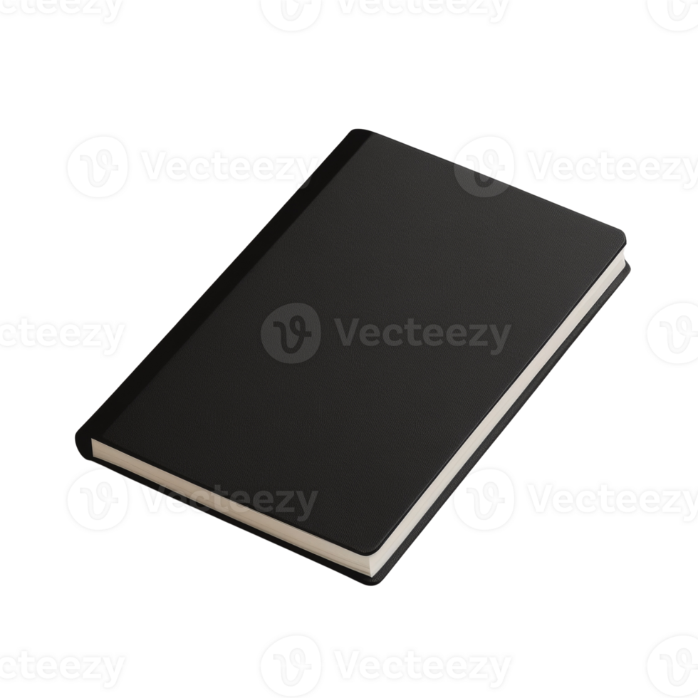 Sleek, minimalist notebook with smooth cover, ideal for capturing ideas or organizing thoughts, presented on plain backdrop png