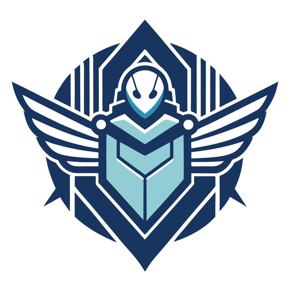 Elegant logo design showcasing a modern wearable robotics application with a futuristic theme and bold geometric elements vector