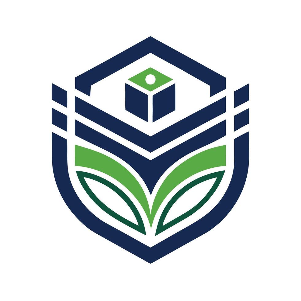 Modern minimalist logo design representing innovative precision agriculture technology and sustainable farming practices in contemporary style vector