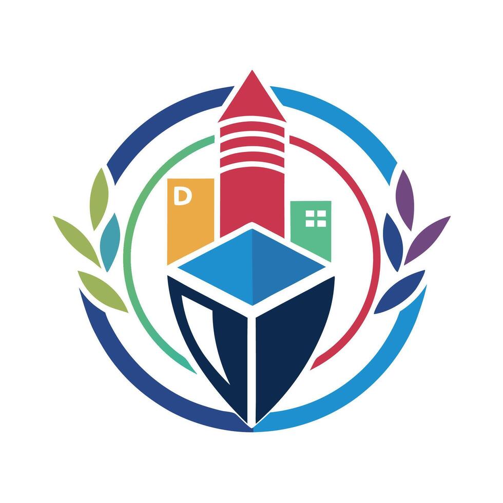 Modern logo design showcasing a personalized learning experience with a strong visual identity for educational growth and development vector
