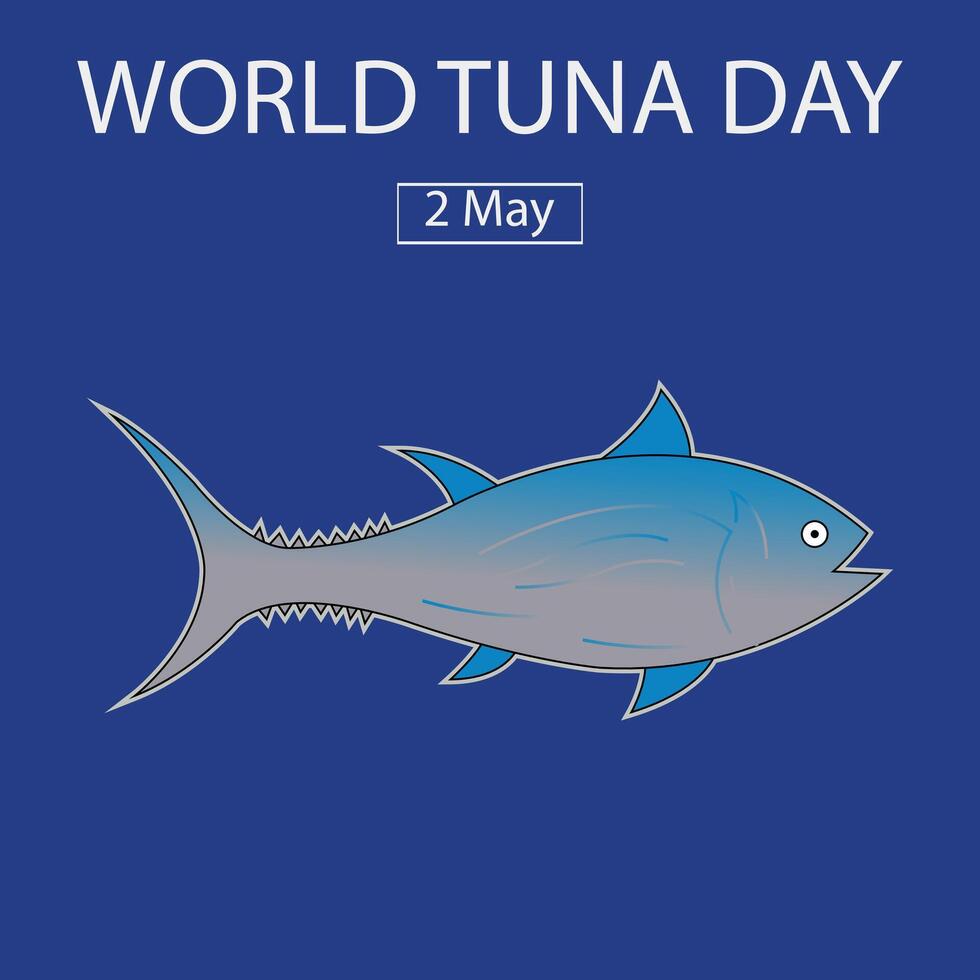 illustration graphic of fish swimming in the water, perfect for international day, world tuna day, celebrate, greeting card, etc. vector