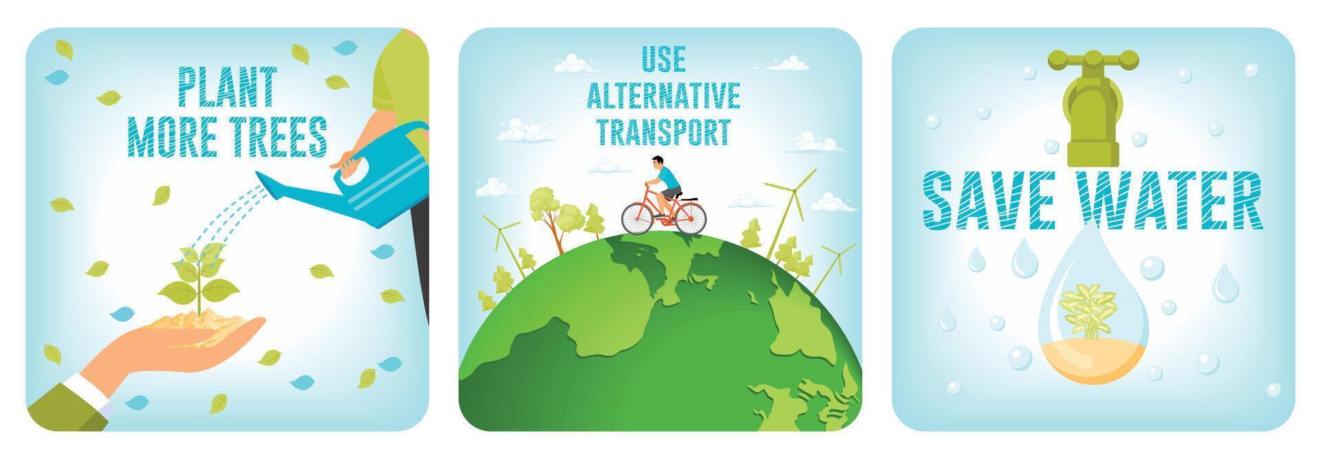 Environmental awareness , environmentally transportation. Environmental protection vector