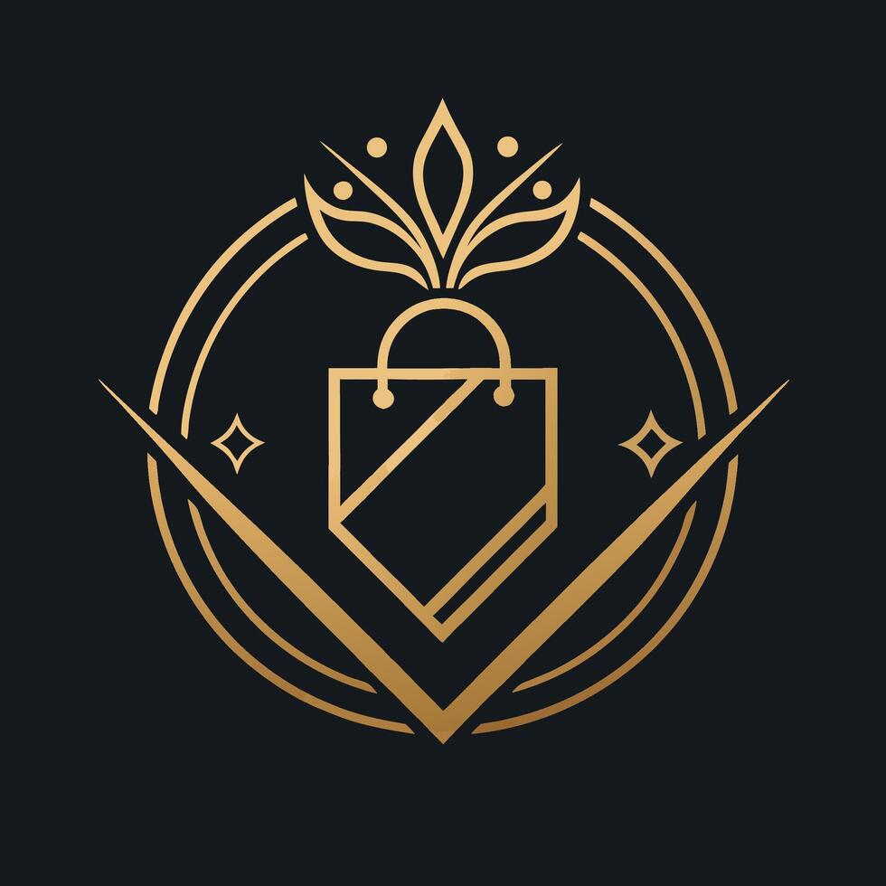 Refined minimalist logo design for luxury goods retailer featuring elegant elements and a sophisticated color palette vector