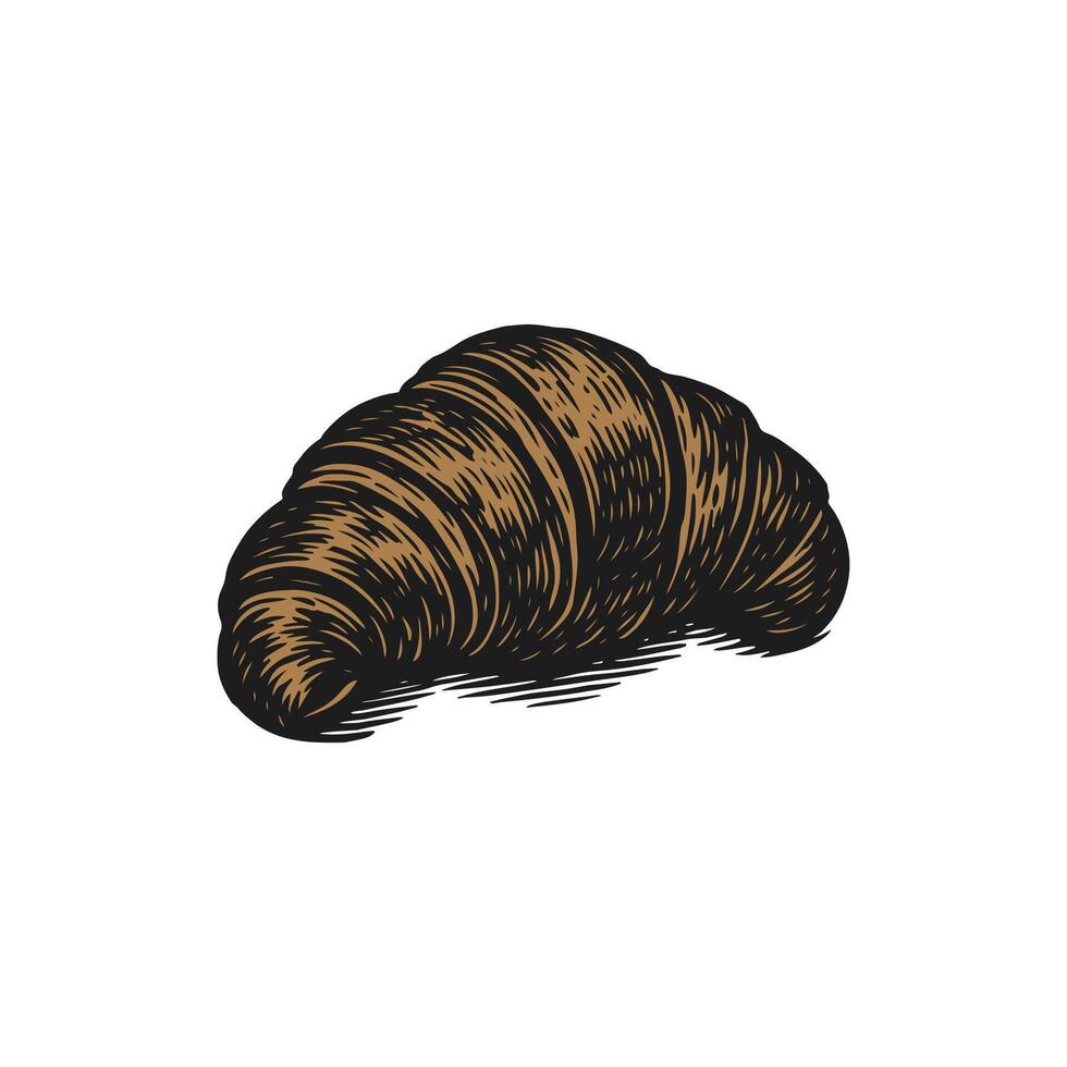 Croissant bakery illustration vector