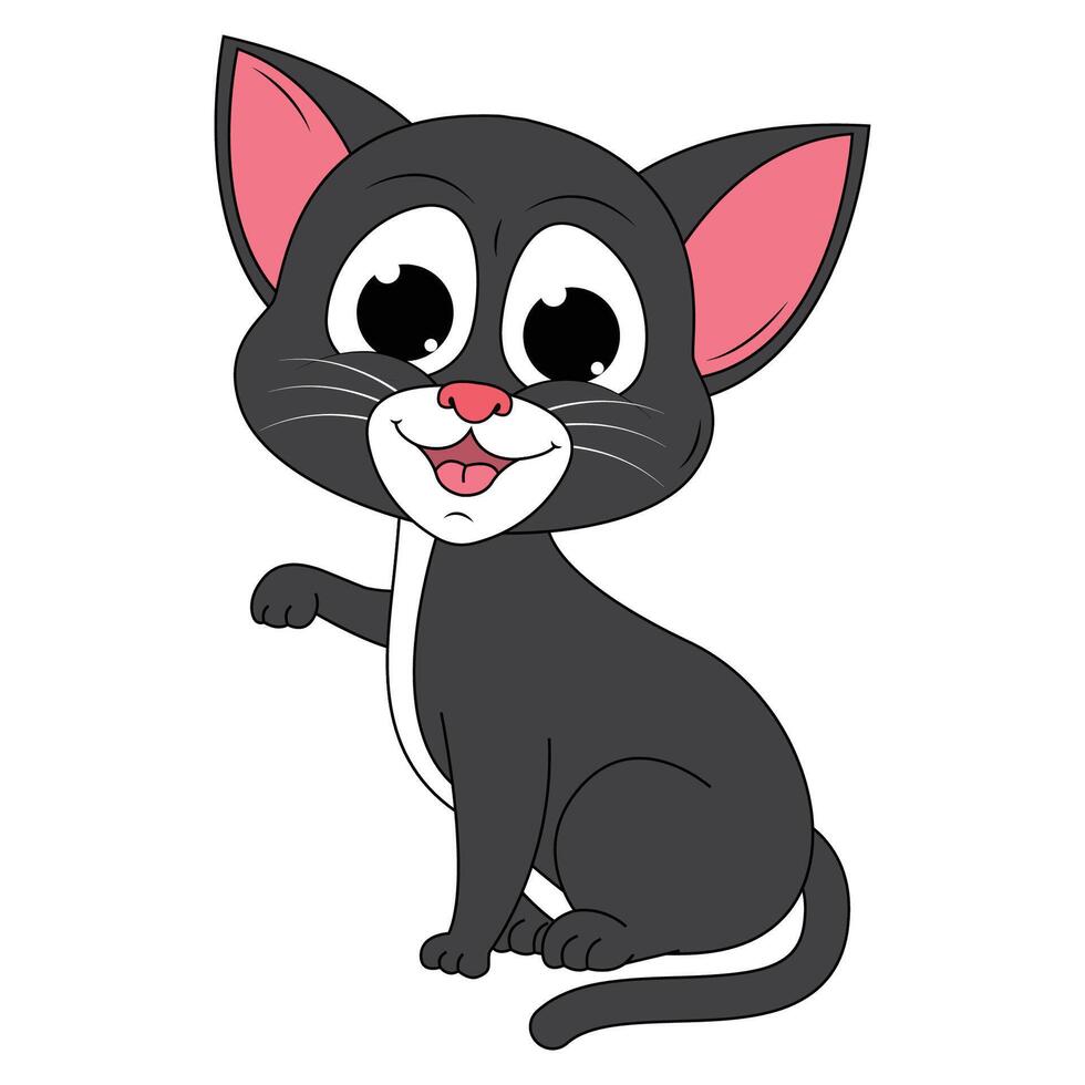 funny Cat Animal Cartoon vector