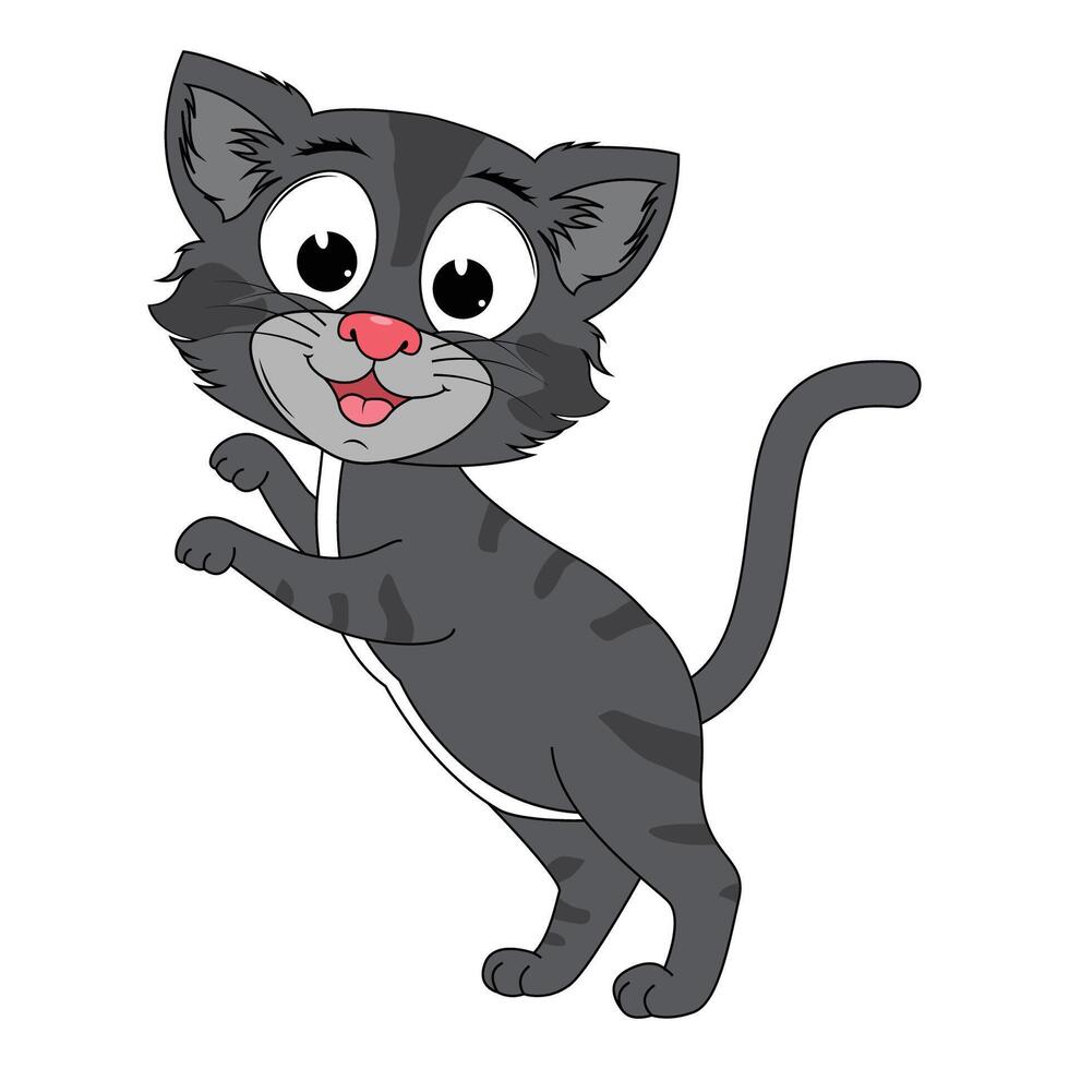 adorable cat cartoon simple illustrationillustration vector