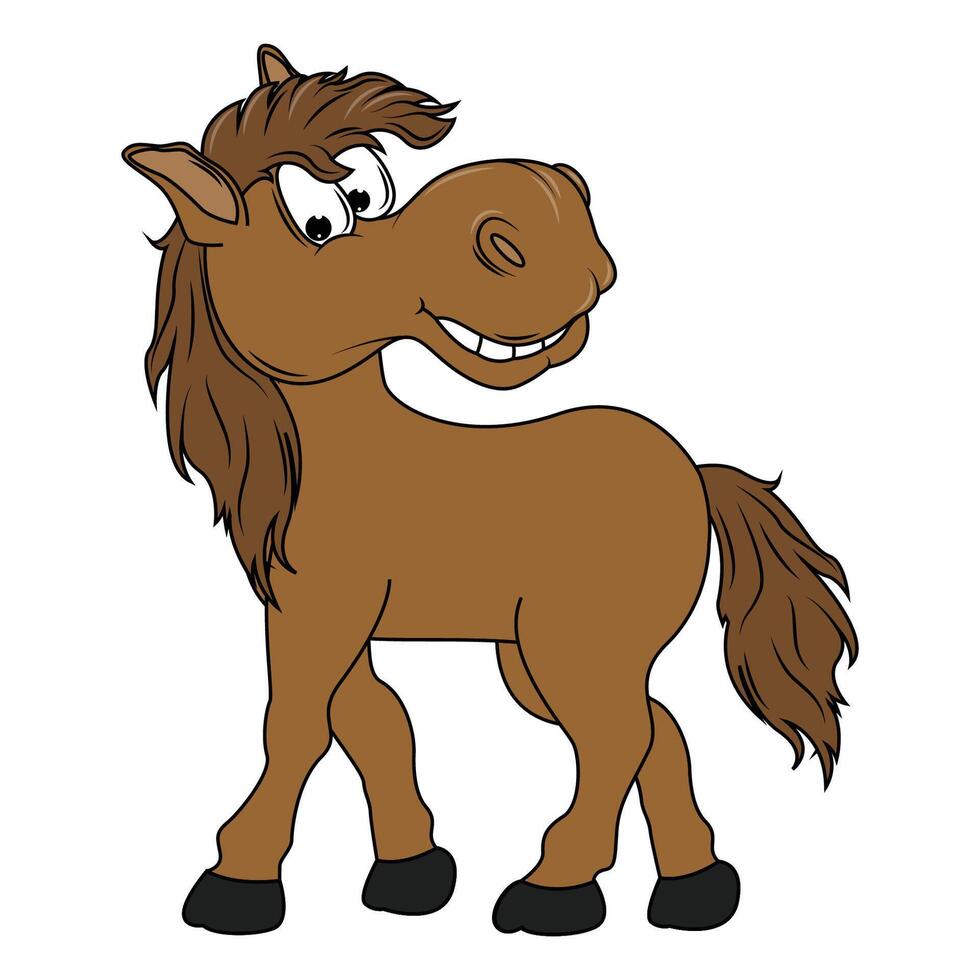 Cute Horse Animal Cartoon vector