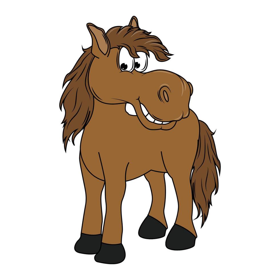 Adorable Horse Cartoon vector