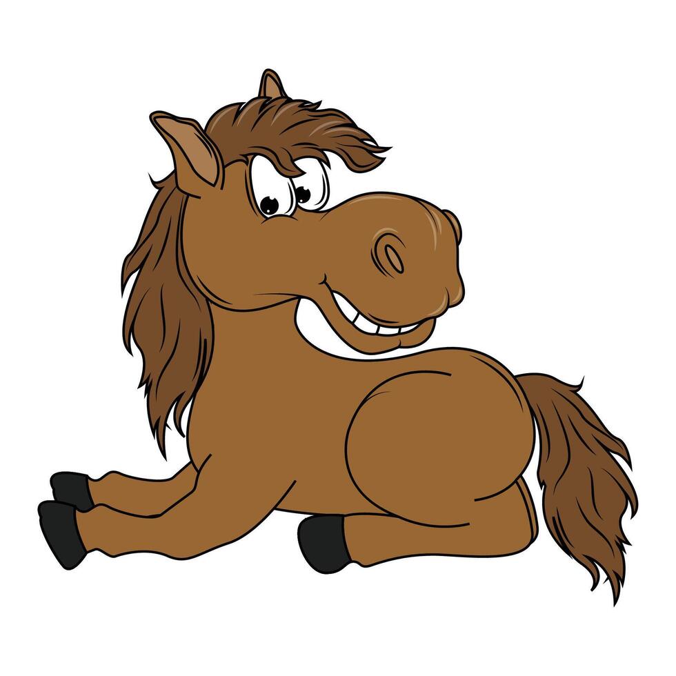 Adorable Horse Animal Cartoon vector