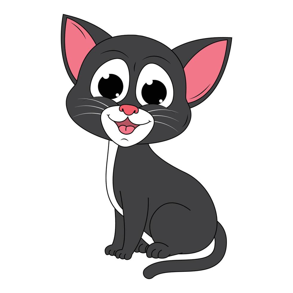 adorable Cat Animal Cartoon illustration vector