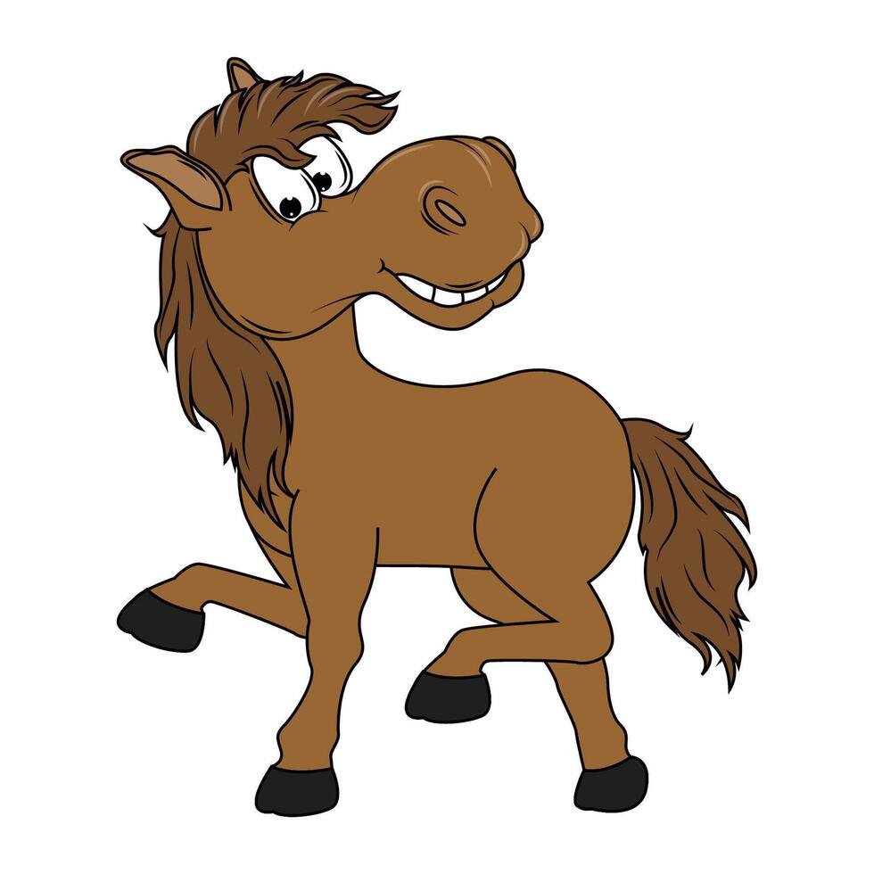 funny Horse Animal Cartoon vector