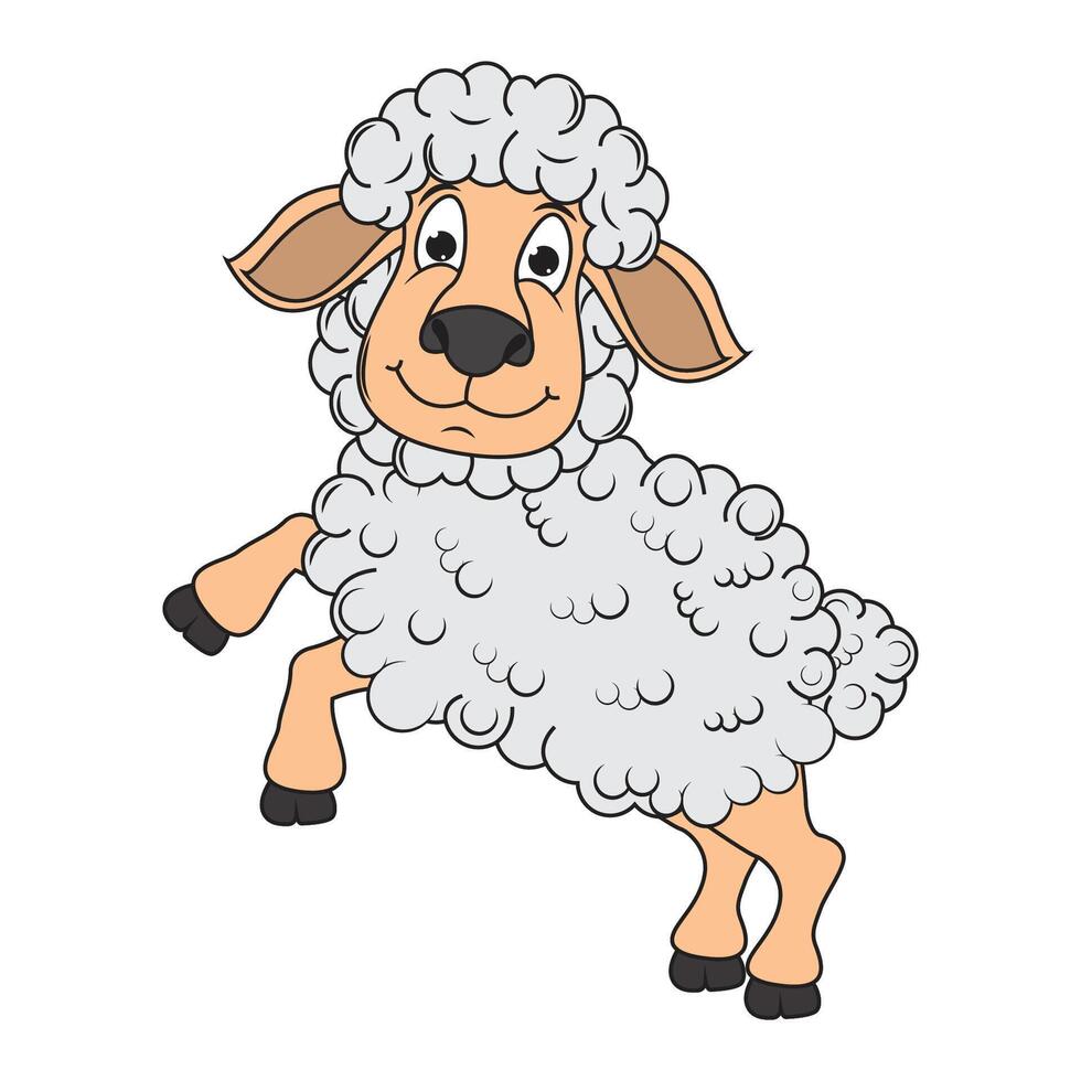 cute sheep illustration vector
