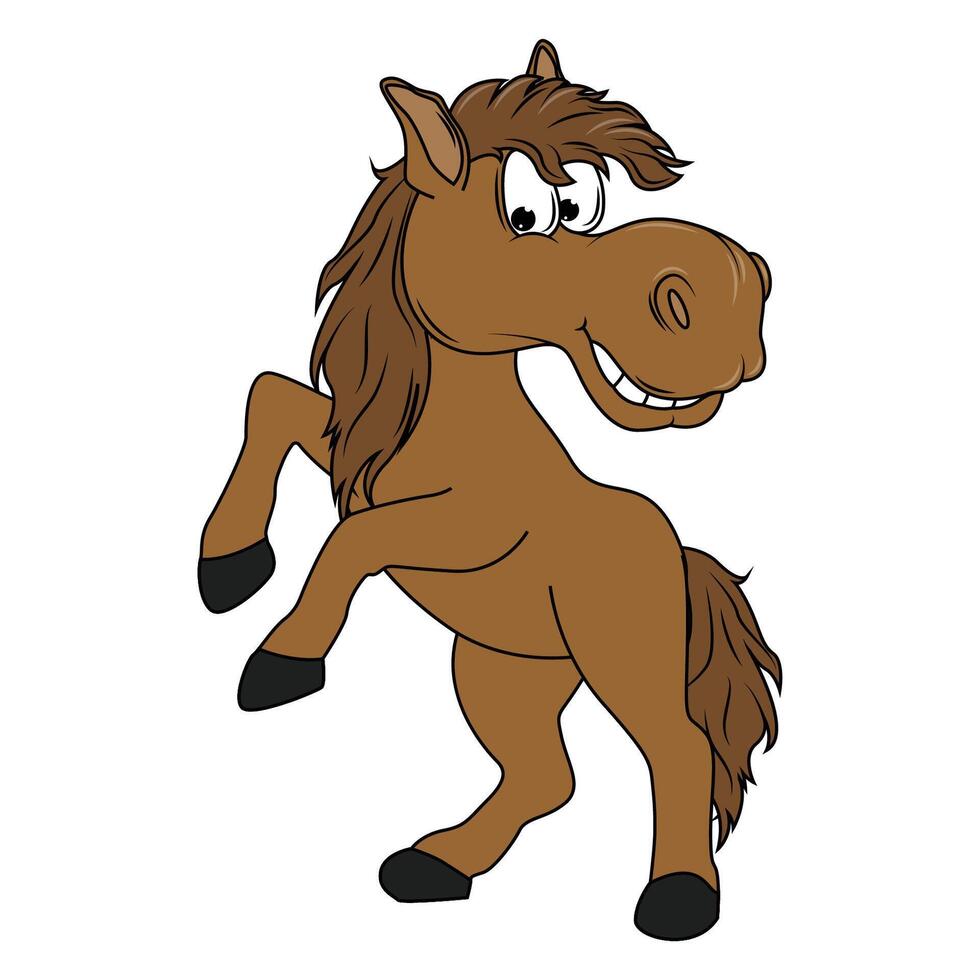 Funny Horse Animal Cartoon Design vector