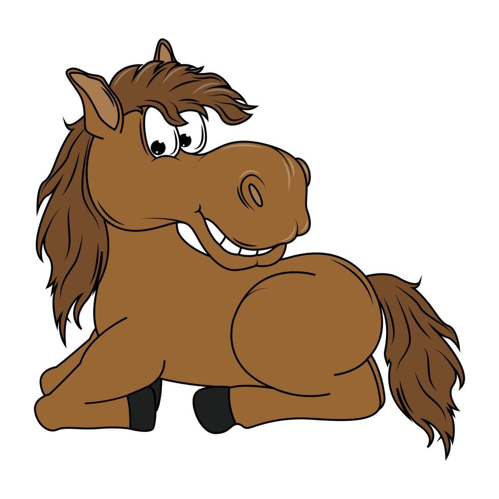Cute Horse Cartoon vector