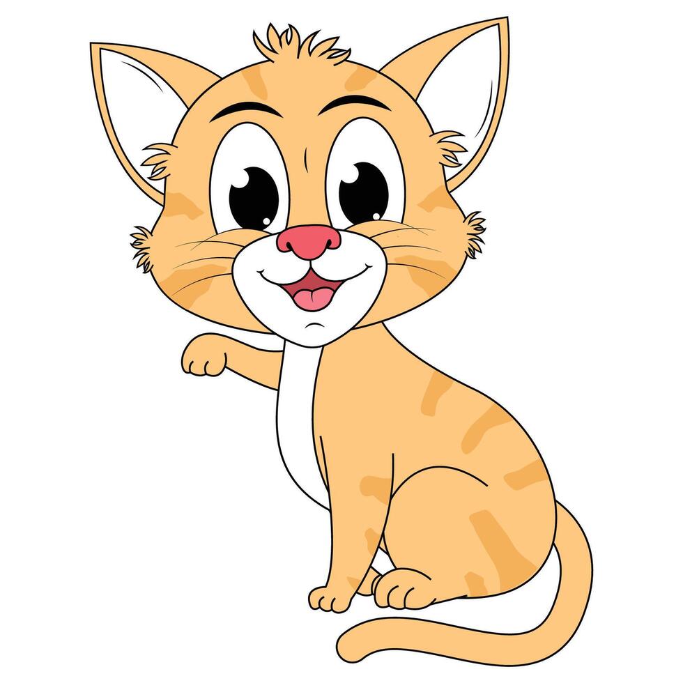 adorable cat design vector