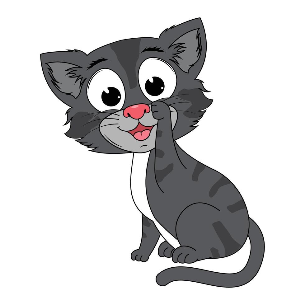 cat animal cartoon simple illustration vector