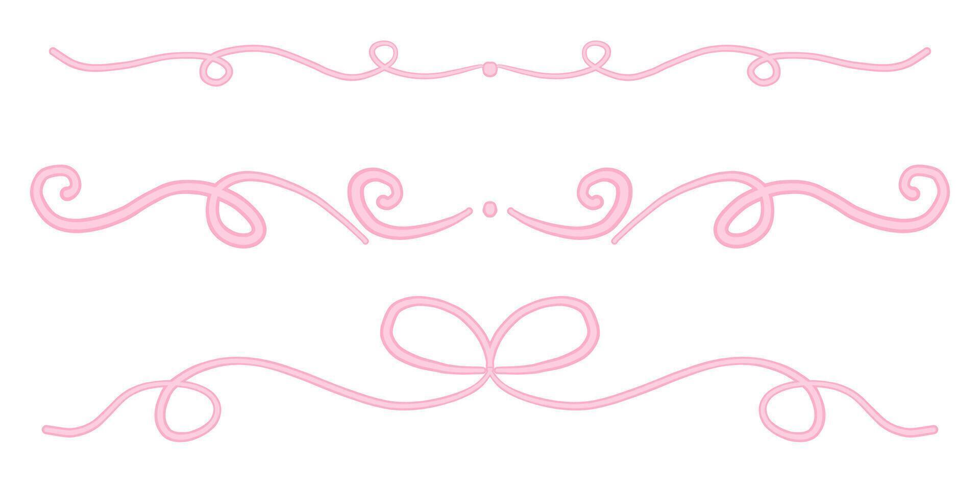 Decorative vintage flourishes and elegant calligraphy dividers set with hand drawn ornaments for certificates invitations and greeting card design vector