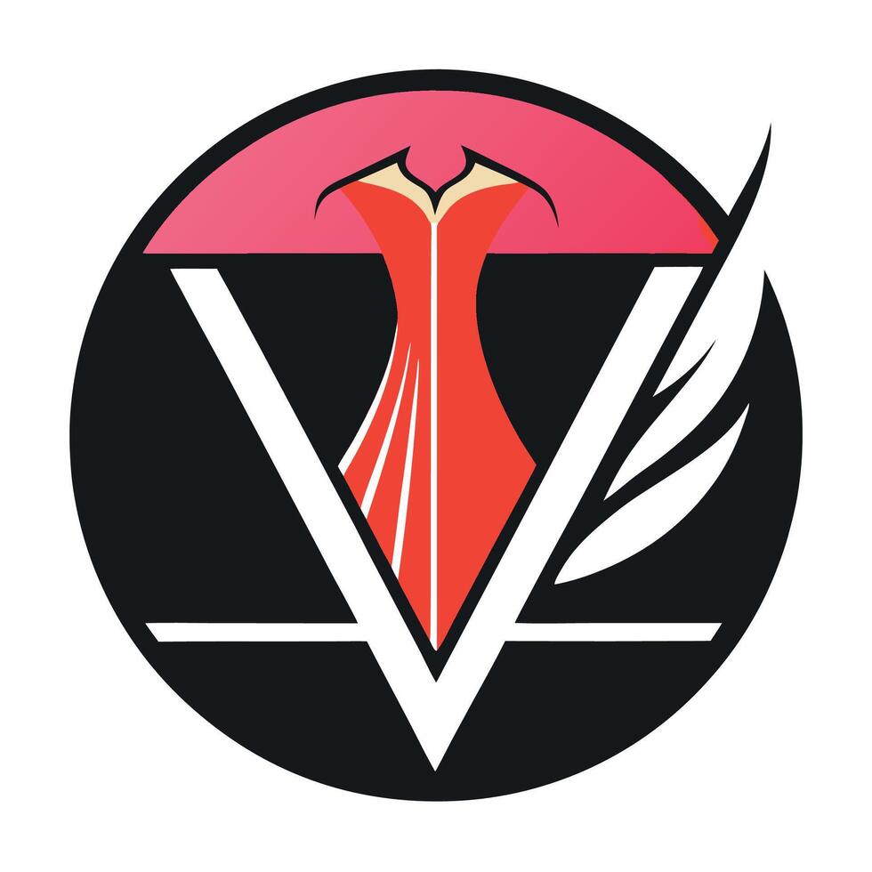 Minimalist logo showcasing a stylish dress design representing a trendsetting fashion magazine focusing on modern elegance and creativity in the industry vector