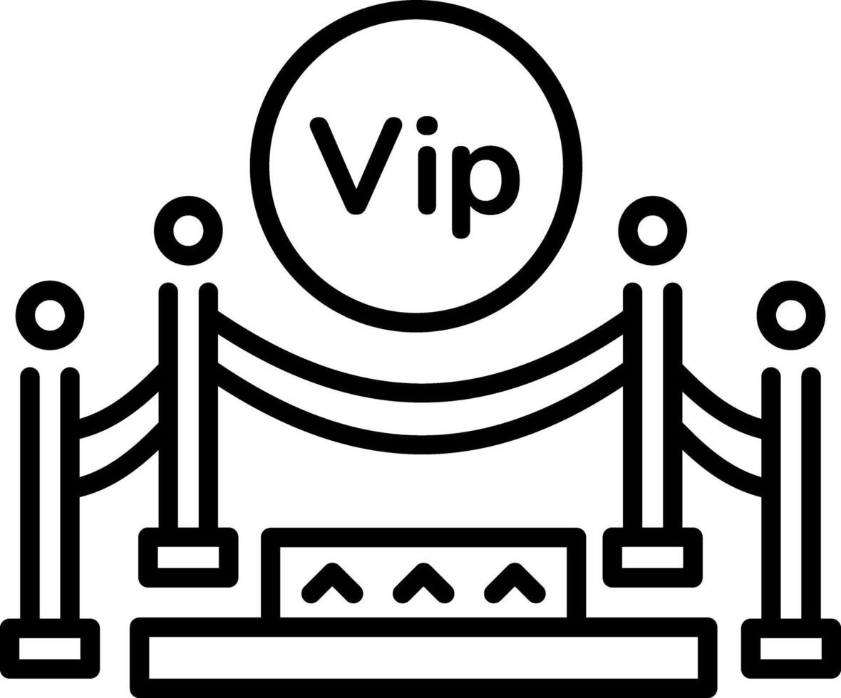 Hotel vip entrance icon in linear style vector