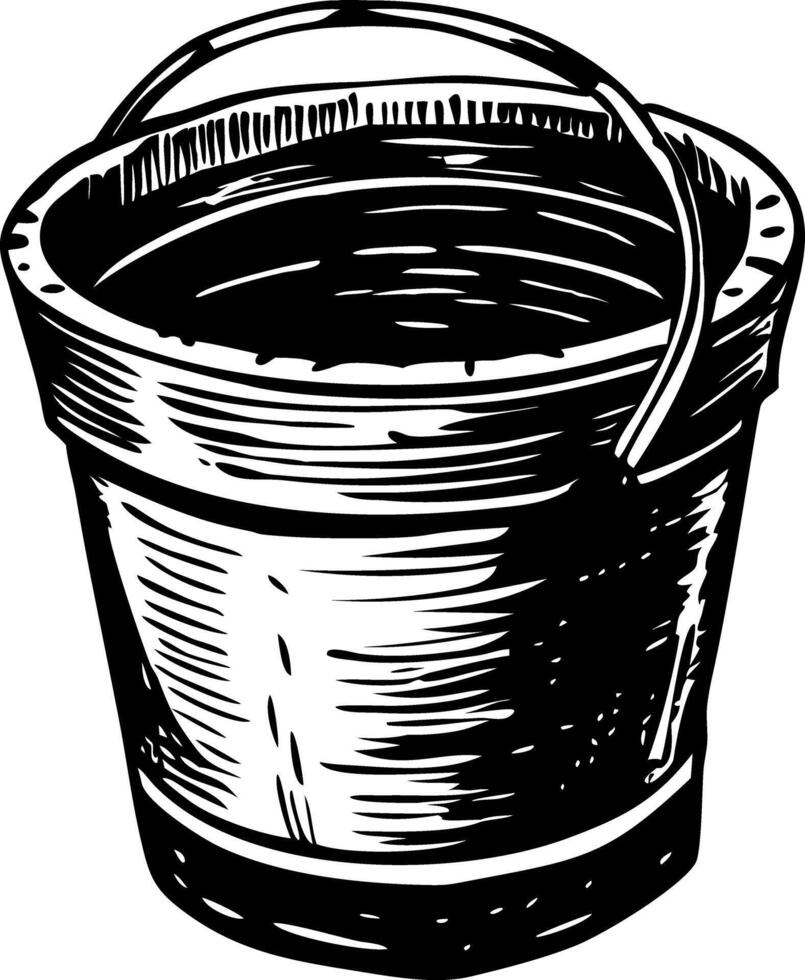 A sketchy style illustration of bucket vector