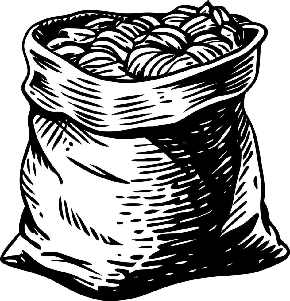 Feed sack illustration in vintage style vector