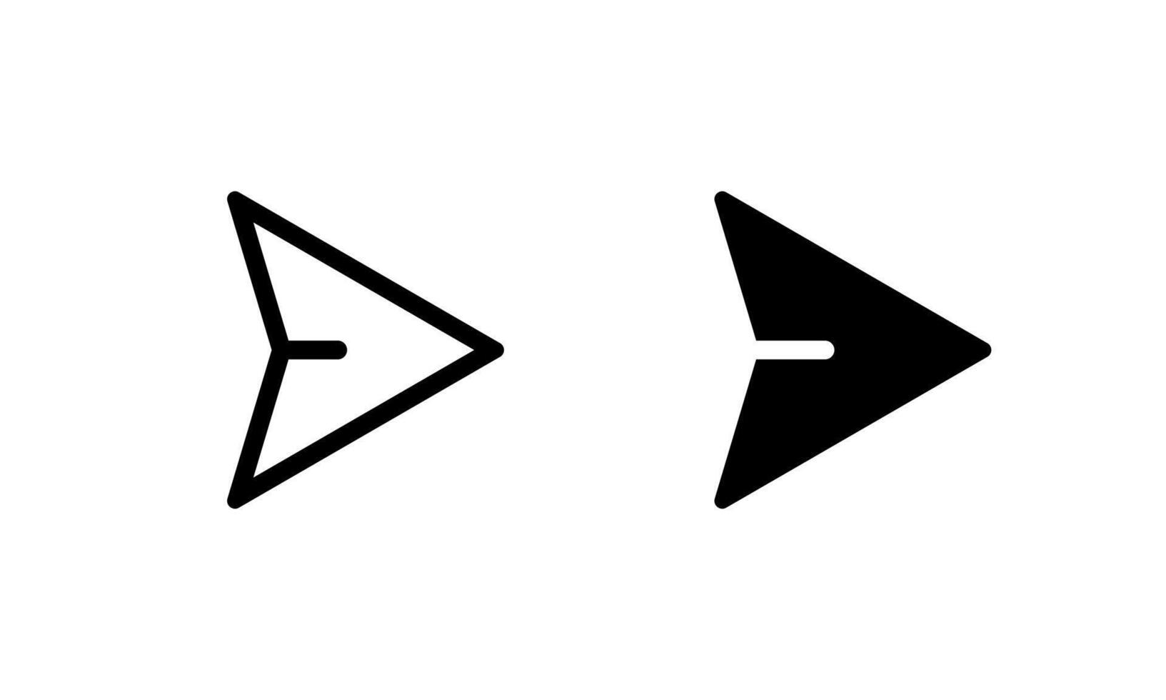Send message, share button icon. Social media paper plane sign symbol vector