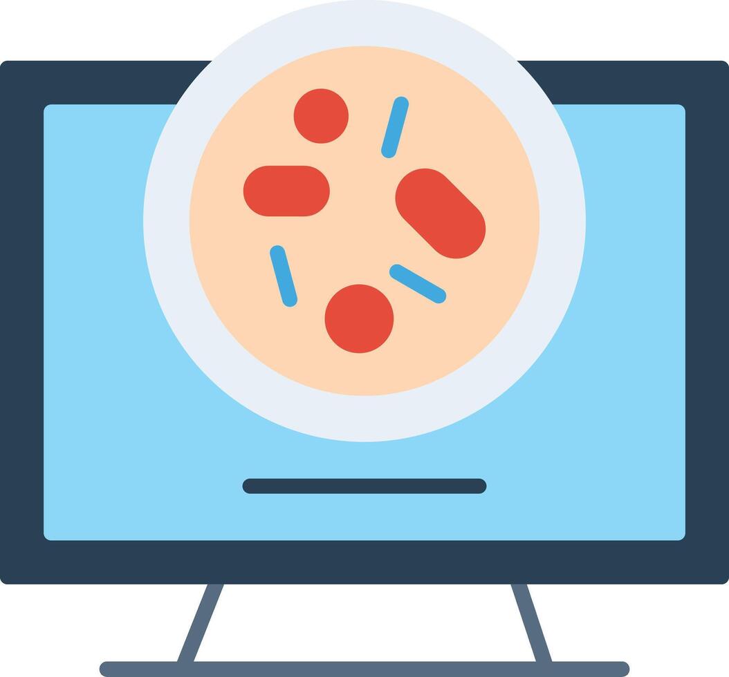 Petri Dish Flat Multicolored Icon Design vector
