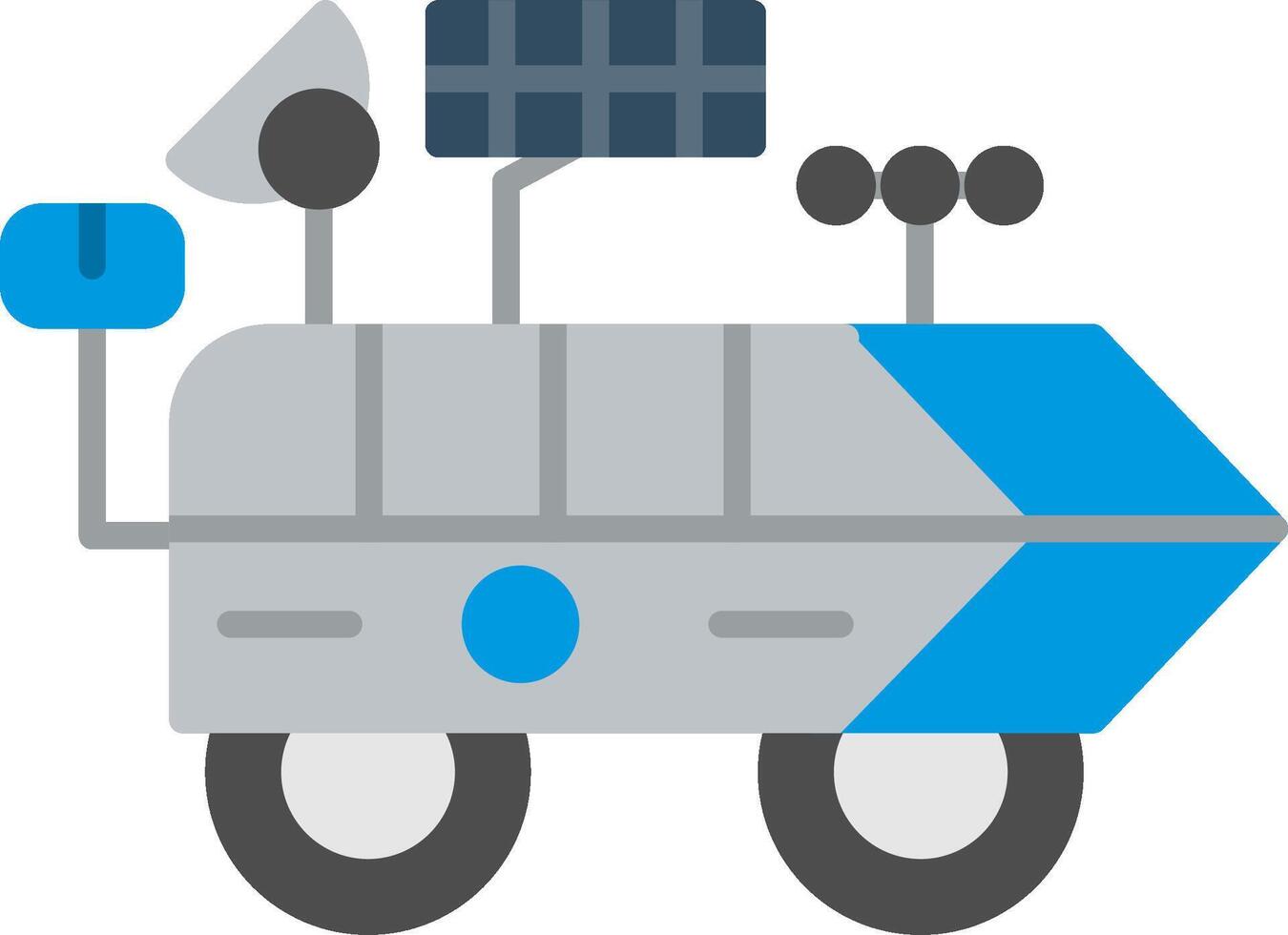Moon Rover Flat Multicolored Icon Design vector