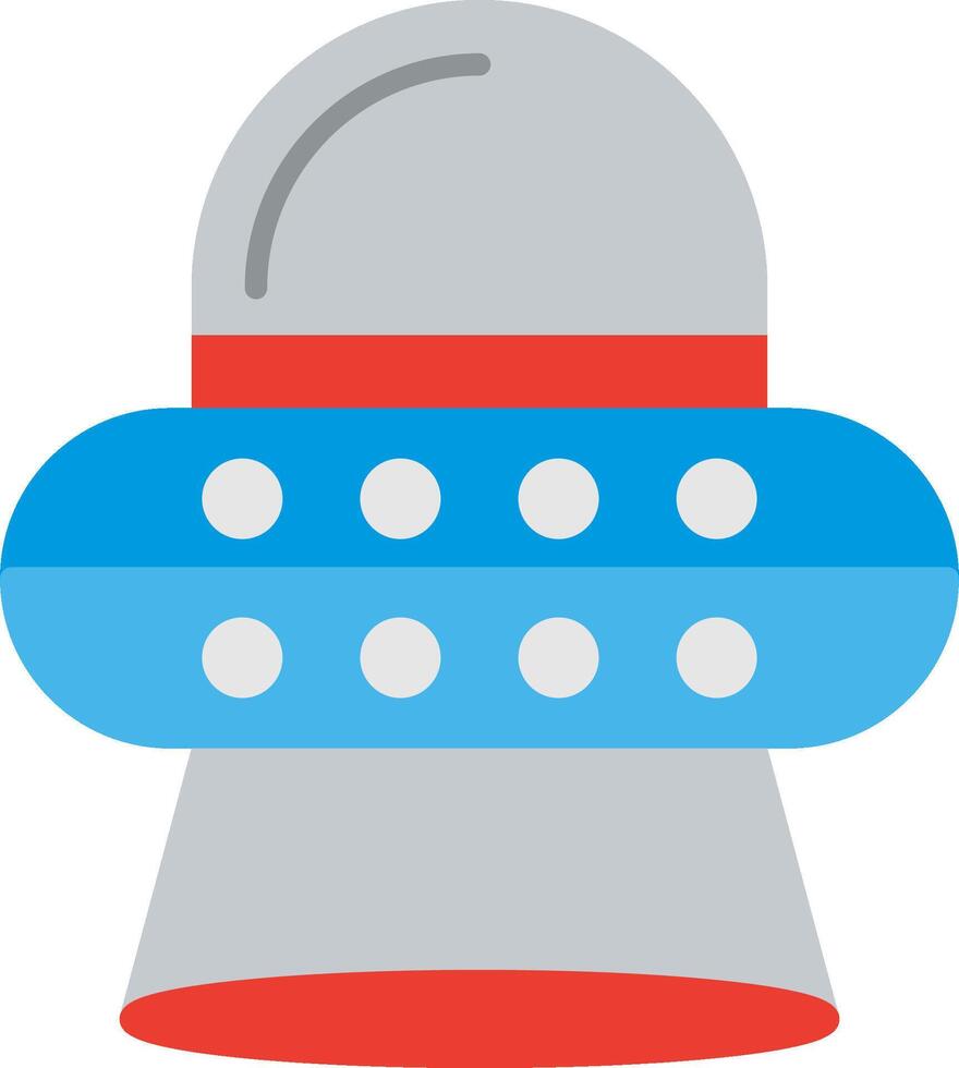 Ufo Flat Multicolored Icon Design vector