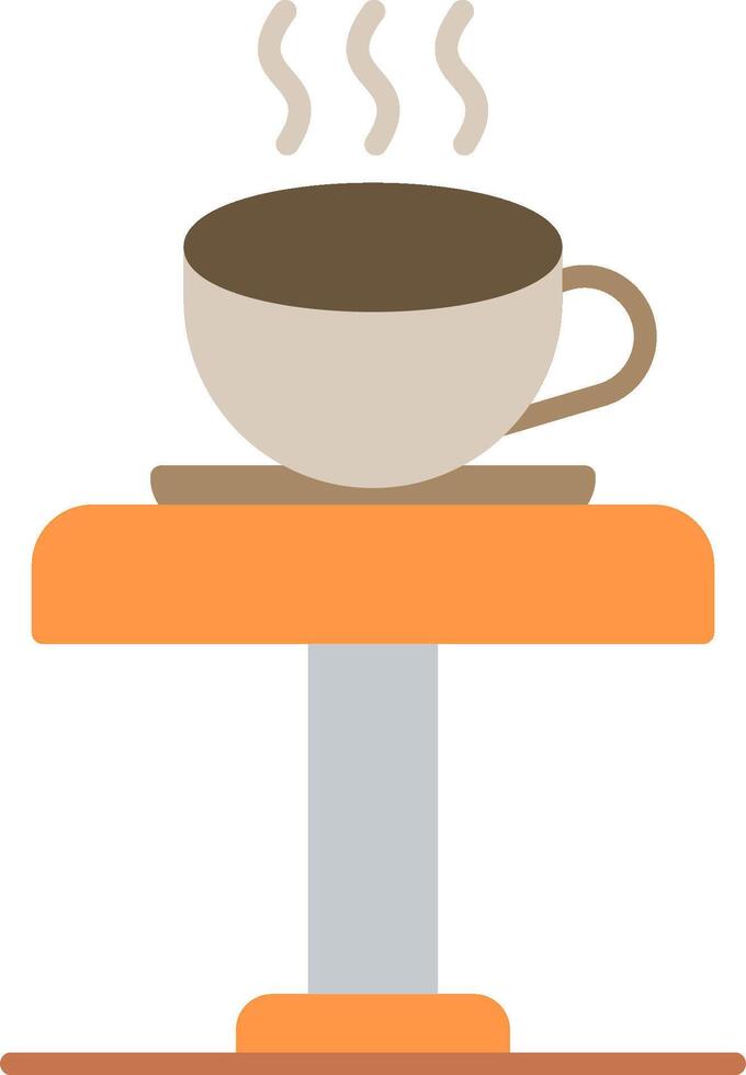 Coffee Table Flat Multicolored Icon Design vector