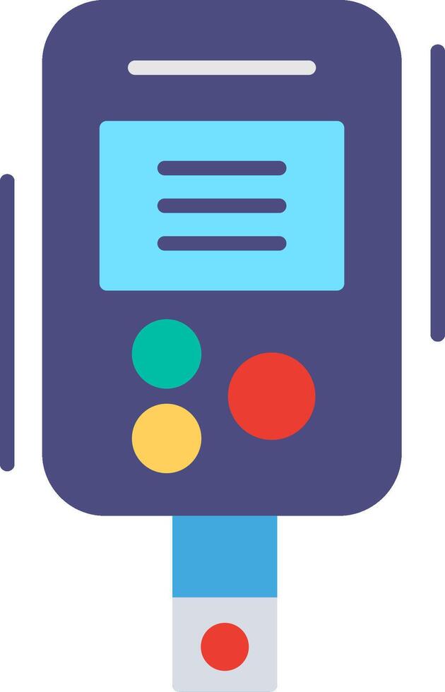 Diabetes Test Flat Multicolored Icon Design vector