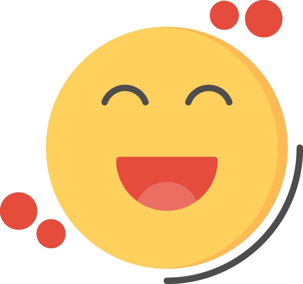Happiness Flat Multicolored Icon Design vector