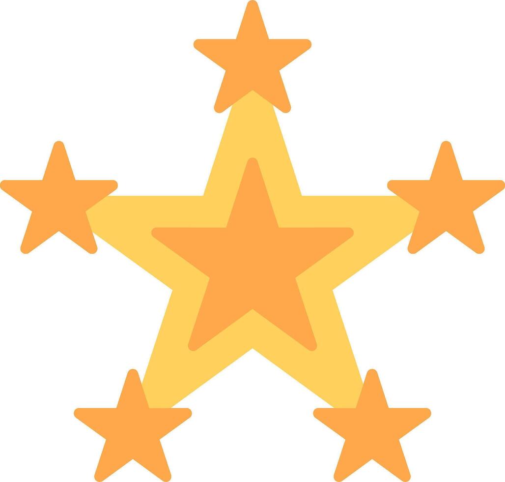Star Flat Multicolored Icon Design vector