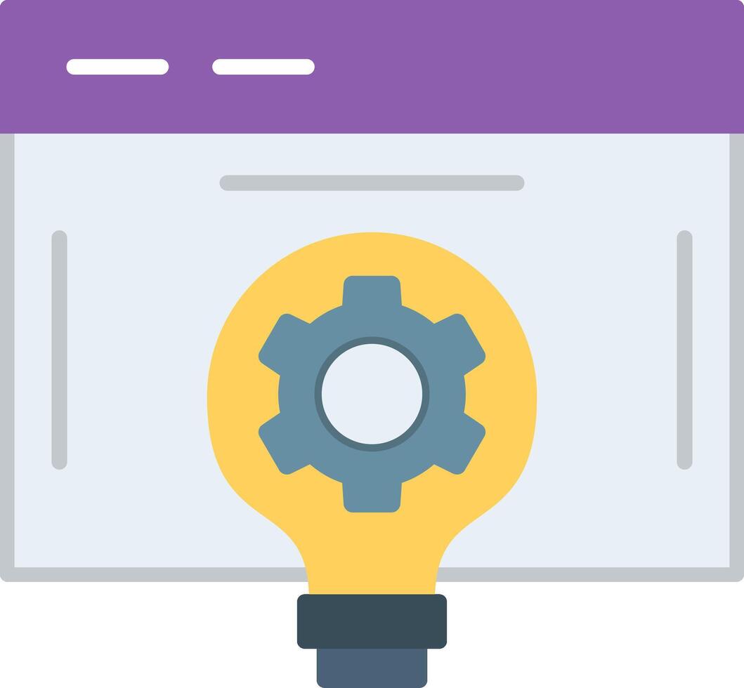 Inovation Flat Multicolored Icon Design vector