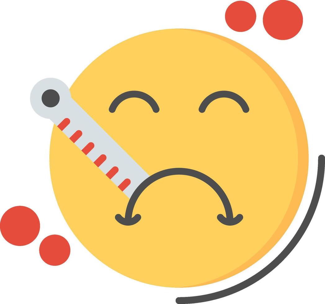 Sick Flat Multicolored Icon Design vector