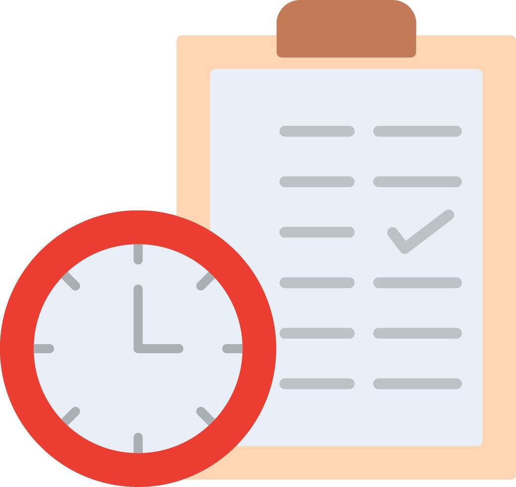 Time Planing Flat Multicolored Icon Design vector