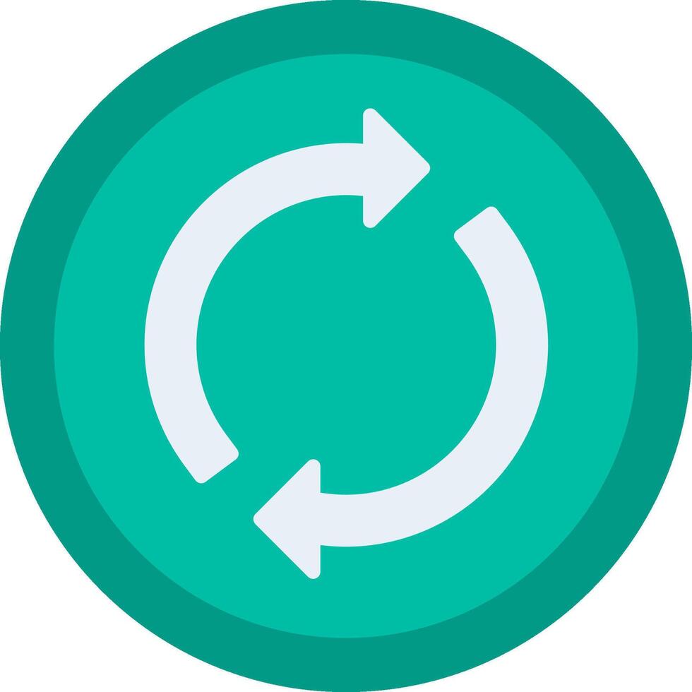 Loop Flat Multicolored Icon Design vector