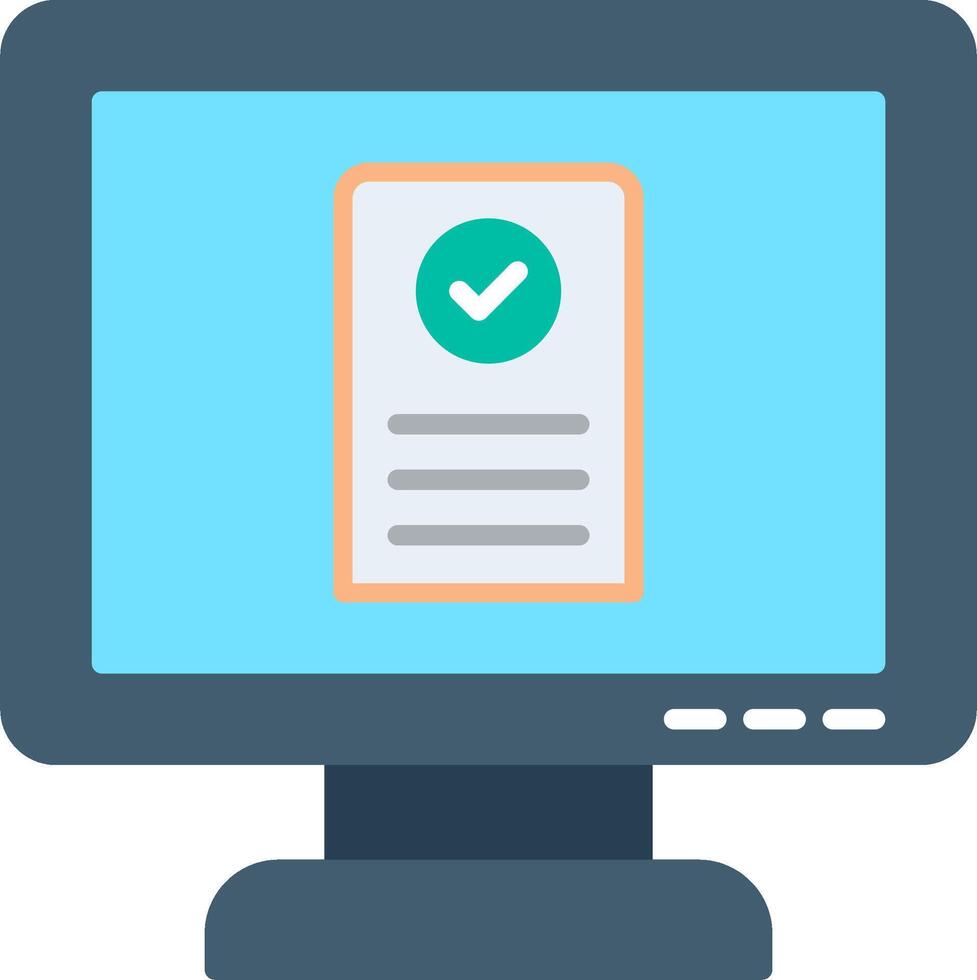 Online appointment Flat Multicolored Icon Design vector