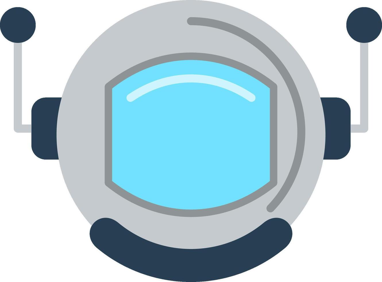 Astronaut Helmate Flat Multicolored Icon Design vector
