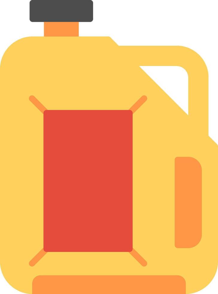 Jerrycan Flat Multicolored Icon Design vector