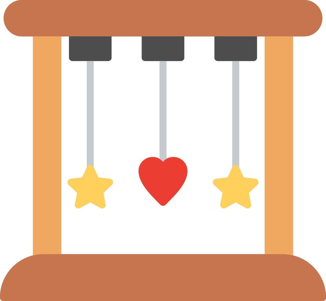Cradle Flat Multicolored Icon Design vector