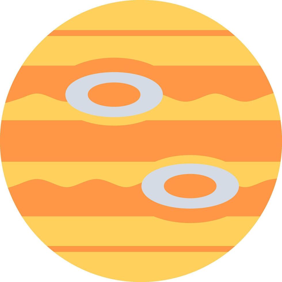 Neptune Flat Multicolored Icon Design vector