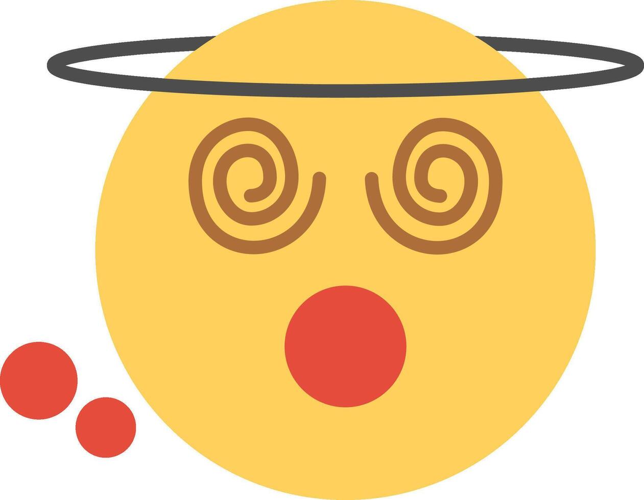 Dizzy Flat Multicolored Icon Design vector