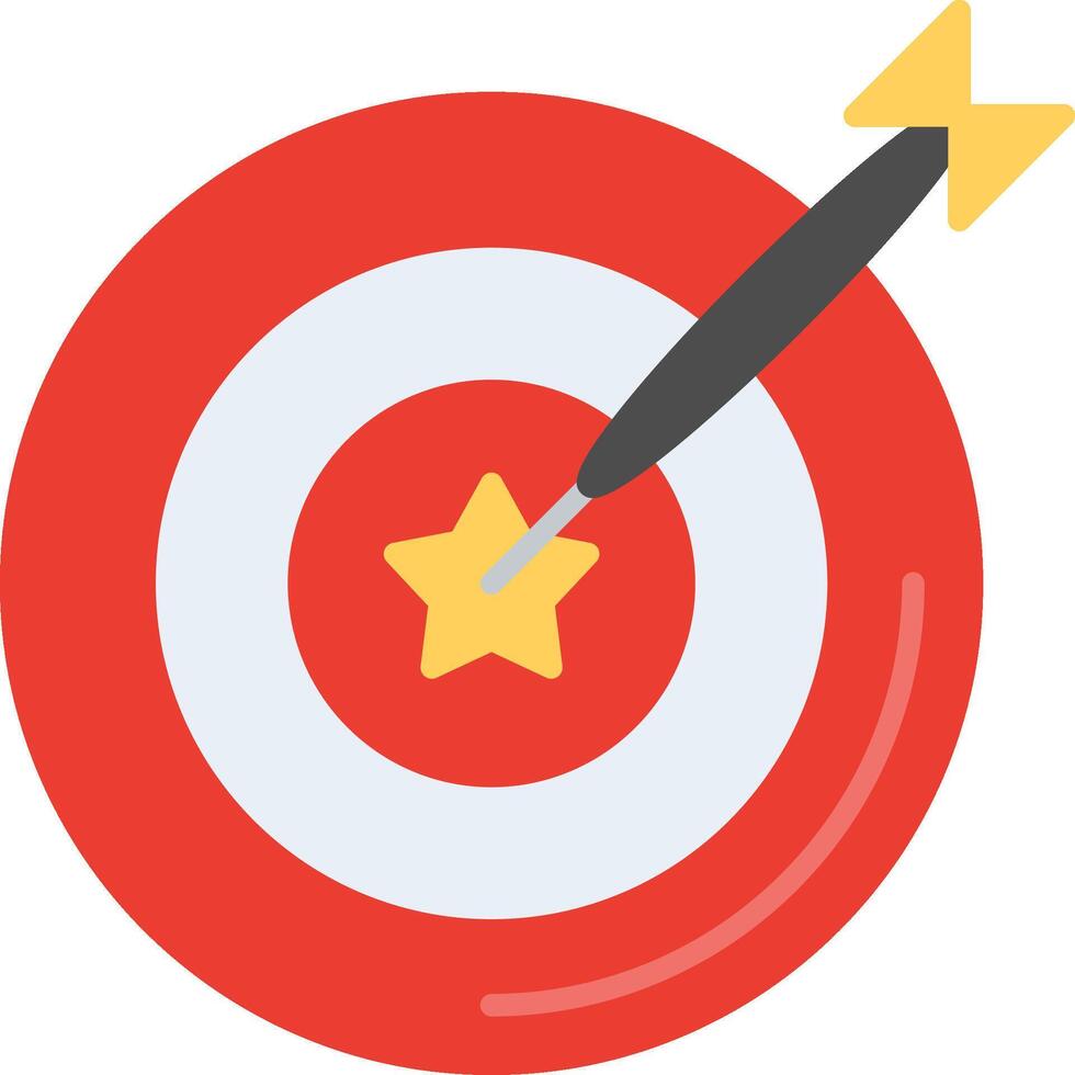 Dart Flat Multicolored Icon Design vector