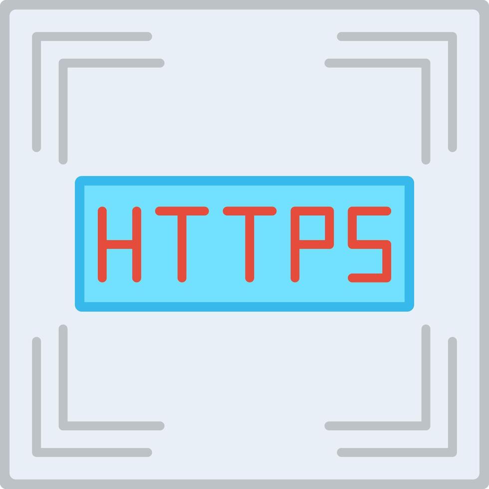 Https Flat Multicolored Icon Design vector