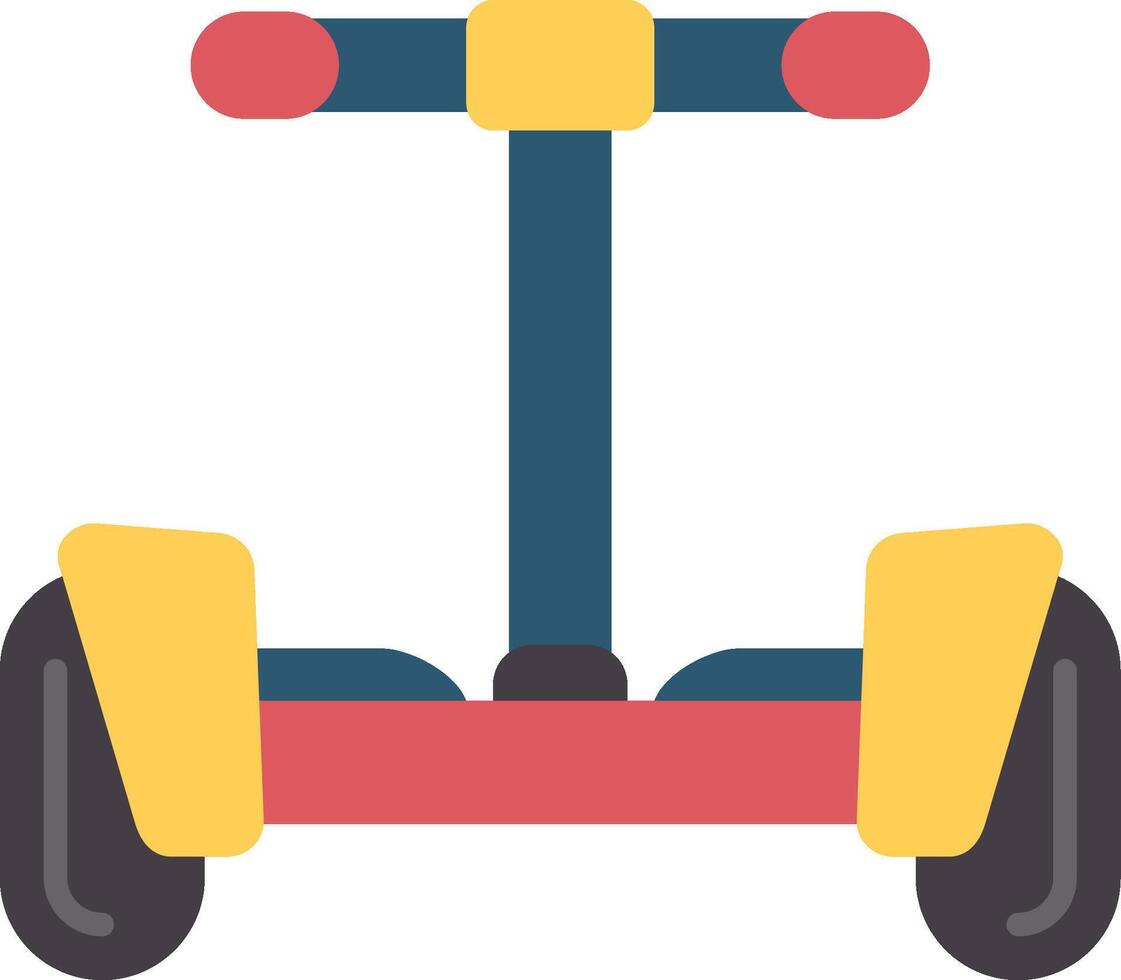 Hoverboard Flat Multicolored Icon Design vector