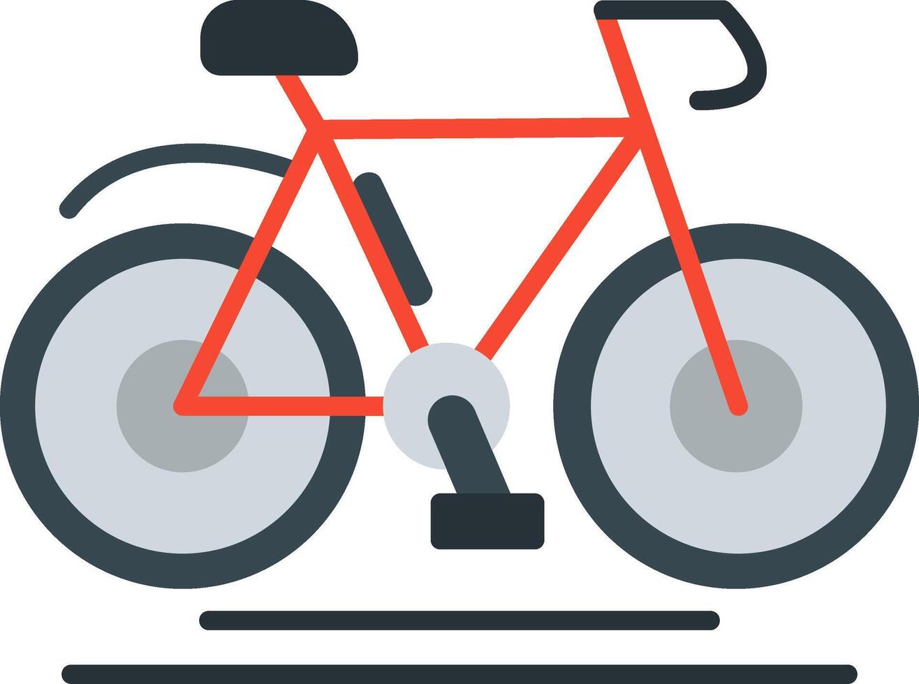 Cycling Flat Multicolored Icon Design vector