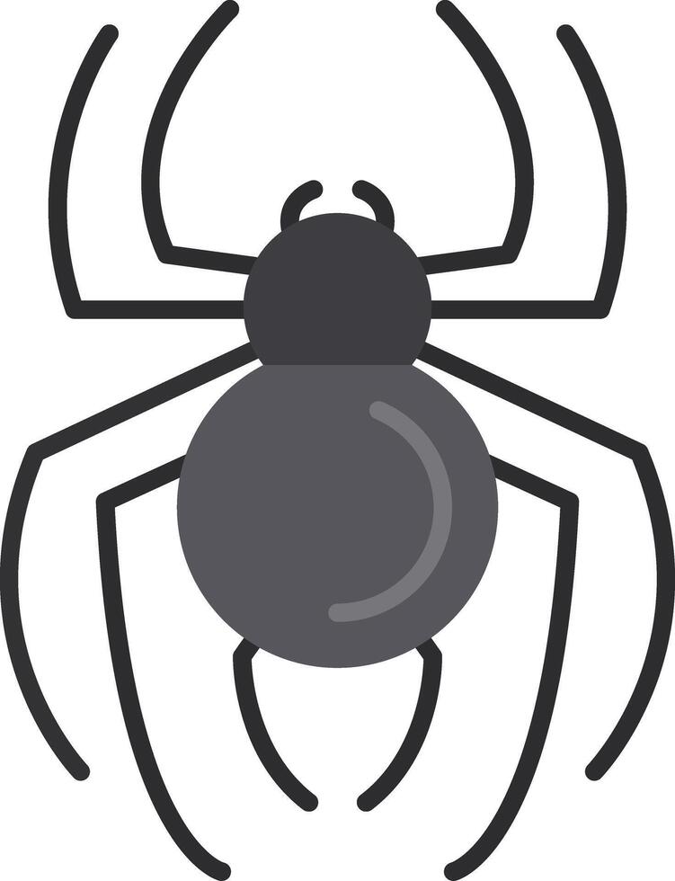 Spider Flat Multicolored Icon Design vector