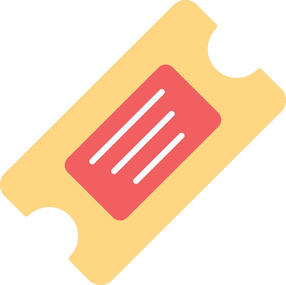 Ticket Flat Multicolored Icon Design vector